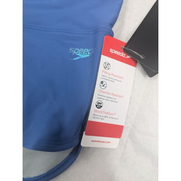 Speedo Active Women's Solid Boyshort Swimsuit Bottom Bright Cobalt sz XL NWT - Picture 4 of 10